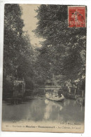 Tessancourt-sur-Aubette (78) : Partie De Barque Dans Le Canal Du Château En 1915 (animé) PF. - Other & Unclassified