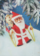 SANTA CLAUS Happy New Year Christmas GNOME Vintage Postcard CPSM #PBM164.A - Santa Claus
