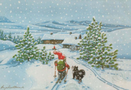 WEIHNACHTSMANN SANTA CLAUS Neujahr Weihnachten GNOME Vintage Ansichtskarte Postkarte CPSM #PBL872.A - Santa Claus