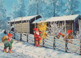 WEIHNACHTSMANN SANTA CLAUS Neujahr Weihnachten GNOME Vintage Ansichtskarte Postkarte CPSM #PBL662.A - Santa Claus