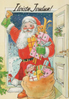 PÈRE NOËL Bonne Année Noël Vintage Carte Postale CPSM #PBL051.A - Santa Claus