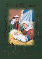 Virgen María Virgen Niño JESÚS Navidad Religión Vintage Tarjeta Postal CPSM #PBB888.A - Vierge Marie & Madones