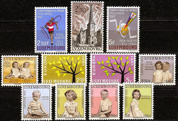 Luxembourg ,Luxemburg 1962 ,KOMPLETT,  Mi 655-665,  Complete Year , NEUF**. POSTFRISCH - Ganze Jahrgänge