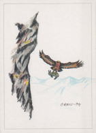 UCCELLO Animale Vintage Cartolina CPSM #PBR431.A - Vögel