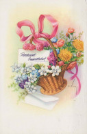 FLOWERS Vintage Postcard CPSMPF #PKG054.A - Fleurs