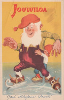 WEIHNACHTSMANN SANTA CLAUS Neujahr Weihnachten GNOME Vintage Ansichtskarte Postkarte CPSMPF #PKD924.A - Santa Claus