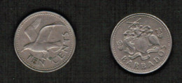 BARBADOS    10 CENTS 1973 (KM # 12) #7877 - Barbados (Barbuda)