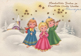 ENGEL WEIHNACHTSFERIEN Feiern & Feste Vintage Ansichtskarte Postkarte CPSM #PAH226.DE - Anges