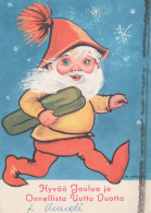 PAPÁ NOEL Feliz Año Navidad Vintage Tarjeta Postal CPSM #PBL271.ES - Santa Claus