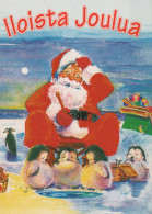 PAPÁ NOEL NAVIDAD Fiesta Vintage Tarjeta Postal CPSM #PAK605.ES - Santa Claus