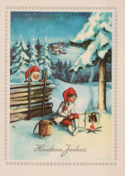 PAPÁ NOEL NAVIDAD Fiesta Vintage Tarjeta Postal CPSM #PAK410.ES - Santa Claus
