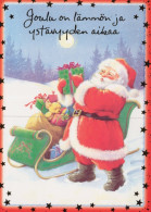 PAPÁ NOEL NAVIDAD Fiesta Vintage Tarjeta Postal CPSM #PAK739.ES - Santa Claus