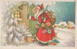 PAPÁ NOEL NAVIDAD Fiesta Vintage Tarjeta Postal CPSMPF #PAJ493.ES - Santa Claus