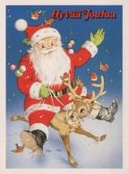 PÈRE NOËL Bonne Année Noël Vintage Carte Postale CPSM #PBO066.FR - Santa Claus