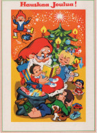 PÈRE NOËL Bonne Année Noël Vintage Carte Postale CPSM #PBL003.FR - Santa Claus