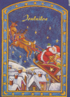 PÈRE NOËL NOËL Fêtes Voeux Vintage Carte Postale CPSM #PAJ906.FR - Santa Claus