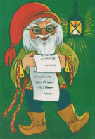 SANTA CLAUS Happy New Year Christmas Vintage Postcard CPSM #PBL460.GB - Santa Claus
