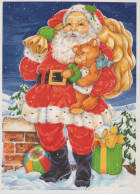 SANTA CLAUS Happy New Year Christmas Vintage Postcard CPSM #PBL394.GB - Santa Claus