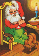 SANTA CLAUS Happy New Year Christmas Vintage Postcard CPSM #PBL207.GB - Santa Claus