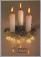Happy New Year Christmas CANDLE Vintage Postcard CPSM #PAW206.GB - Nouvel An