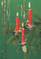 Happy New Year Christmas CANDLE Vintage Postcard CPSM #PAW266.GB - Nouvel An