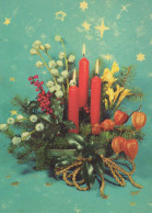 Happy New Year Christmas CANDLE Vintage Postcard CPSM #PAW327.GB - Nouvel An