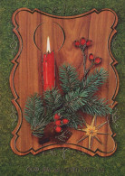 Happy New Year Christmas CANDLE Vintage Postcard CPSM #PAV479.GB - Nouvel An