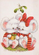 Happy New Year Christmas MOUSE Vintage Postcard CPSM #PAU966.GB - Nouvel An