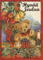 Happy New Year Christmas TEDDY BEAR Vintage Postcard CPSM #PAU838.GB - Neujahr