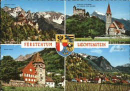 71935221 Liechtenstein  Schloss Vaduz Und Schloss Guttenberg Mit Kirche Von Balz - Liechtenstein