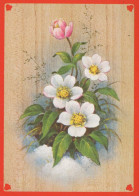 FLOWERS Vintage Postcard CPSM #PAS363.GB - Fleurs