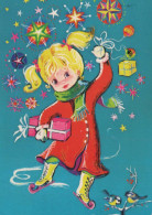 Happy New Year Christmas Children Vintage Postcard CPSM #PAS795.GB - Nouvel An