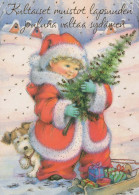 Happy New Year Christmas Children Vintage Postcard CPSM #PAS917.GB - Nouvel An