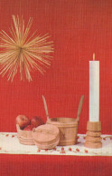 Bonne Année Noël BOUGIE Vintage Carte Postale CPSMPF #PKD017.FR - New Year
