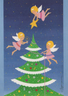 ANGE Noël Vintage Carte Postale CPSM #PBP577.FR - Angels