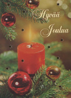 Buon Anno Natale CANDELA Vintage Cartolina CPSM #PBN946.IT - Nouvel An