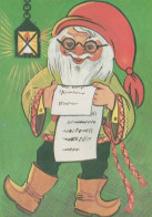 BABBO NATALE Buon Anno Natale Vintage Cartolina CPSM #PBL464.IT - Santa Claus