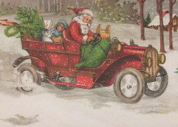 BABBO NATALE Buon Anno Natale Vintage Cartolina CPSM #PBL145.IT - Santa Claus