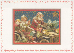 BABBO NATALE Buon Anno Natale Vintage Cartolina CPSM #PBL074.IT - Santa Claus