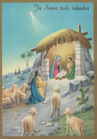 Vergine Maria Madonna Gesù Bambino Natale Religione Vintage Cartolina CPSM #PBB739.IT - Vierge Marie & Madones