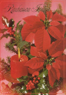 Buon Anno Natale CANDELA Vintage Cartolina CPSM #PBA021.IT - Nouvel An