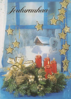 Buon Anno Natale CANDELA Vintage Cartolina CPSM #PAV907.IT - Nouvel An