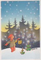 Buon Anno Natale BAMBINO Vintage Cartolina CPSM #PAW715.IT - Nouvel An