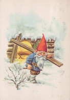 Buon Anno Natale GNOME Vintage Cartolina CPSM #PAU443.IT - Nouvel An