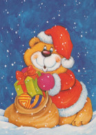 Buon Anno Natale ORSACCHIOTTO Vintage Cartolina CPSM #PAU842.IT - Nouvel An