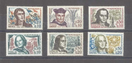 Yvert  1370 à 1375 - Célébrités Françaises - Série De 6 Timbres Neufs Sans Traces De Charnières - Unused Stamps