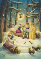 ANGELO Buon Anno Natale Vintage Cartolina CPSM #PAH667.IT - Engel