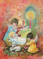 ANGELO Buon Anno Natale Vintage Cartolina CPSM #PAH355.IT - Anges