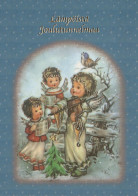 ANGELO Buon Anno Natale Vintage Cartolina CPSM #PAG913.IT - Engel