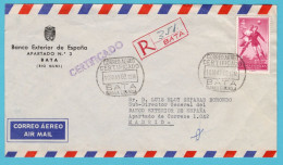 SPANISH GUINEA R Air Cover 1962 Bata With Football - Soccer Stamp Of 4Pta To Madrid - Spanish Guinea